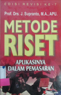 METODE RISET APLIKASINYA DALAM PEMASARAN