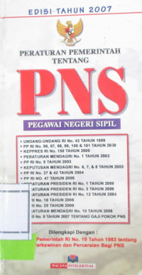 PERATURAN PEMERINTAH TENTANG PNS PEGAWAI NEGERI SIPIL