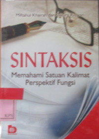 SINTAKSIS; Memahami satuan kalimat perspektif fungsi