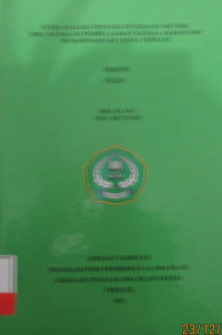 STUDI ANALISIS TENTANG PENERAPAN METODE QIRA'AH DALAM PEMEBELAJARAN BAHASA ARAB DI SMP MUHAMMADIYAH KOTA TERNATE