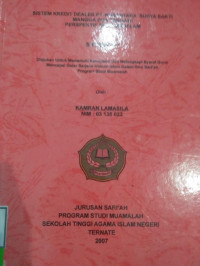 SISTEM KREDIT DEALER PT. NUSANTARA SURYA SAKTI MANGGA DUA TERNATE PERSPEKTIF EKONOMI ISLAM