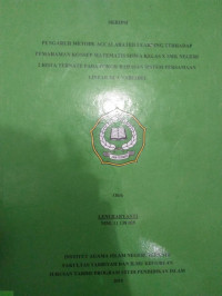 PENGARUH METODE ACCALARATED LEARNING TERHADAP PEMAHAMAN KONSEP MATEMATIS SISWA KELAS X SMK NEGERI 2 KOTA TERNATE PADA POKOK BAHASAN SISTEM PERSAMAAN LINEAR DUA VARIABEL