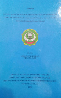 KONSEP DAKWAH PONDOK PESANTREN DALAM PEMBINAAN AKHLAK SANTRI