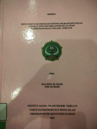 IMPLEMENTASI PROGRAM SISTEM APLIKASI KEUANGAN TINGKAT INSTANSI DIKANTOR PELAYANAN PERBENDAHARAAN NEGARA TERNATE