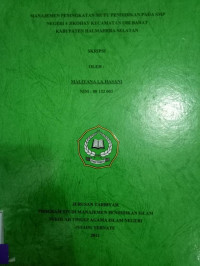 MANAJEMEN PENINGKATAN MUTU PENDIDIKAN PADA SMP NEGERI 4 JIKOHAY KECAMATAN OBI BARAT KABUPATEN HALMAHERA SELATAN