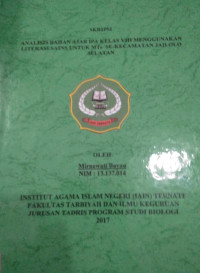 ANALISA BAHAN AJAR IPA KELAS VIII MENGGGUNAKAN LITERSI SAINS UNTUK MTS SE KECAMATAN JAILOLO SELATAN