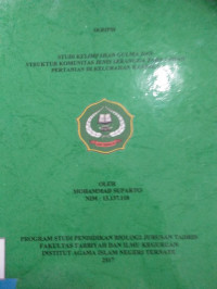 STUDI KELIMPAHAN GULMA DAN STRUKTUR KOMUNITAS JENIS SERANGGA PADA LAHAN PERTANIAN DI KELURAHAN KASTELA