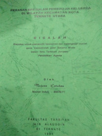 PERANAN BP4 DALAM PEMBINAAN KELUARGA DI WILAYAH KECAMATAN KOTA TERNATE UTARA