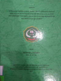 PENERAPAN PEMBELAJARAN MODEL PREDICT OBSERVE EXPLAIN (POE) DALAM MENINGKATKAN HASIL BELAJAR PADA MATERI METABOLISME PADA SISWA KELAS XII IPA DI SMA MERAH PUTIH KECAMATAN GALELA BARAT