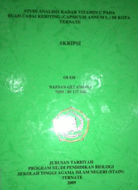 STUDI ANALISIS KADAR VITAMIN C PADA BUAH CABAI KERITING (CAPSIKUM ANNUM L.) DI KOTA TERNATE