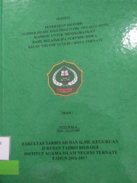 PENERAPAN METODE NUMBER HEADS TOGETHER (NTH) MELALUI MIND MAPPING UNTUK MENINGKATKAN HASIL BELAJAR IPA TERPAUD SISWA KELAS VIII SMP NEGERI 7KOTA TERNATE