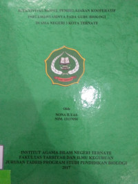 EFEKTIVITAS MODEL PEMBELAJARAN KOPERATIF IPLEMENTASI PADA GURU BIOLOGI DI SMA NEGERI 3 KOTA TERNATE