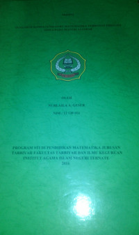 PENGARUH KOMPETENSI GURUH MATEMATIKA TERHADAP PRESTASI SISWA PADA MATERI ALJABAR