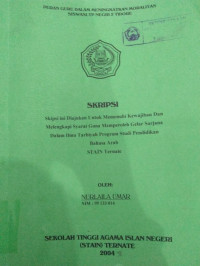 PERAN GURU DALAM MENINGKATKAN MORALITAS SISWA LTP NEGERI 2 TIDORE