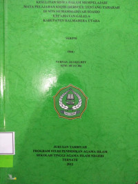 KESULITAN SISWA DALAM MEMPELAJARI MATA PELAJARAN KIQIH (BERSUCI) TENTANG TAHARAH DI MTS MUHAMMADIYAH SOASIO KECAMATAN GALELA KABUPATEN HALMAHERA UTARA