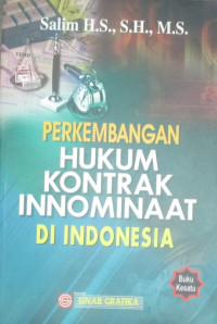 PERKEMBANGAN HUKUM KONTRAK INNOMINAAT DI INDONESIA