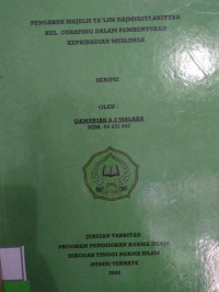 PENGARUH MAJELIS TA'LIM NAJMUSSYARIKIYYAH KEL.  GURAPING DALAM PEMBENTUKAN KEPRIBADIAN MUSLIMAH