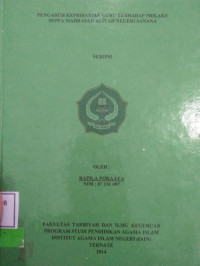 PENGARUH KEPRIBASIAN GURU TERHADAP PRILAKU SISWA MADRASAH ALIYAH NEGERI SANANA