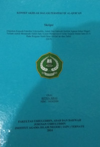 KONSEP AKHLAK DALAM PERSPEKTIF AL-QUR'AN