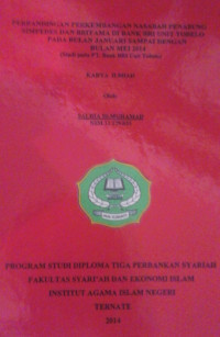PERBANDINGAN PERKEMBANGAN  NASABAH PENABUNG SIMPEDES DAN BRITAMA DI BANK BRI UNIT TOBELO  PADA BULAN JANUARI SAMPAI DENGAN BULAN MEI 2014(STUDI PADA PT.BANK BRI UNIT TOBELO)