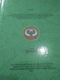 ANALISIS KEMAMPUAN PSIKOMOTORIK SISWA PADA KONSEP PENGAMATAN UJI ZAT MAKANAN DENGAN MODEL PEMBELAJARAN HANDS-ON TEHNIK CHALENGE EXPLORATION ACTIVITY (STUDI DESKRIPTIF DI SMA NEGERI 4 KOTA TERNATE)