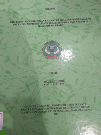 IMPLEMENTASI PENDIDIKAN KRAKTER MELALUI PEMBELAJARAN PAI UNTUK MEMBETUK KEPRIBADIAN SISWA SMP NEGERI 10 HALMAHERA UTARA