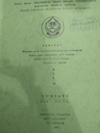 NILAI-NILAI PENDIDIKAN ISLAM DALAM PEMBENTUK KARAKTER WANITA MUSLIM (SUATU KONSEPSI PEMBINAAN PRIBADI MUSLIMAH)