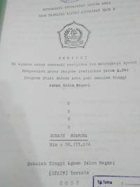 METODOLOGI PENGAJARAN BAHASA ARAB PADA MADRASAH ALIYAH LAKHAIRAAT BACAN