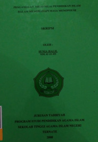 PENGALAMAN NILAI-NILAI PENDIDIKAN ISLAM DALAM MENGHADAPI MASA MONOPUOSE