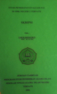 STUDI PENERAPAN EVALUASI PAI DI SMK NEGERI 2 TERNATE