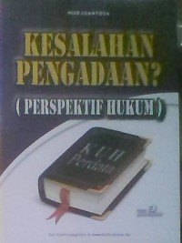 KESALAHAN PENGADAAN (PERSPEKTIF HUKUM)