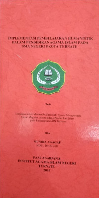 IMPLEMENTASI PEMBELAJARAN HUMANISTIK DALAM PENDIDIKAN AGAMA ISLAM PADA SMA NEGERI 8 KOTA TERNATE