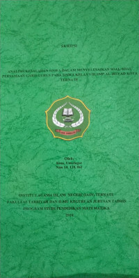 ANALISIS KESALAHAN SISWA DALAM MENYELESAIKAN SOAL-SOAL PERSAMAAN GARIS LURUS PADA SISWA KELAS VIII SMP AL-IRSYAD KOTA TERNATE