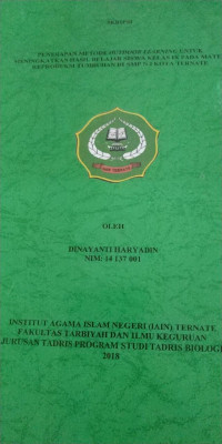 PENERAPAN METODE OUTDOOR LEARNING UNTUK MENINGKATKAN HASIL BELAJAR SISWA KELAS IX PADA MATERI REPRODUKSI TUMBUHAN DI SMP N 2 KOTA TERNATE