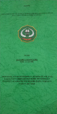 IMPLEMENTASI NILAI-NILAI KARAKTER DALAM LINGKUNGAN KELUARGA DI DESA GORUA UTARA