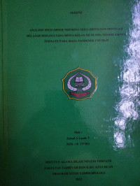 ANALISIS HIGH ORDER THINKING SKILL (HOTS) DAN MOTIVASI BELAJAR BIOLOGI PADA SISWA KELAS XII DI SMA NEGERI 4 KOTA TERNATE PADA MASA PENDEMIK COVID-19