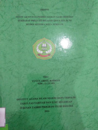 STUDY AKTIVITAS PEMBELAJARAN GURU BIOLOGI TERHADAP PRESTASI BELAJAR SISWA KELAS XI DI SMA NEGERI 6 KOTA TERNATE