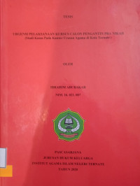 URGENSI PELAKSANAAN KURSUS CALON PENGANTIN PRA NIKAH (STUDI KASUS PADA KANTOR URUSAN AGAMA DI KOTA TERNATE)