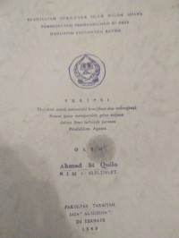 PENDEKATAN PENDIDIKAN ISLAM DALAM UPAYA PENINGKATAN PEMBANGUNAN DI DESA GURUAPIN KECAMATAN KAYOA