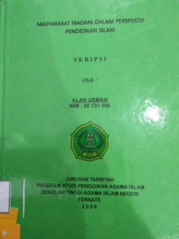 MASYRAKAT MADANI DALAM PERFEKTIF PENDIDIKAN ISLAM