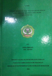 ANALISIS DESKRIPTIF HASIL BELAJAR AQIDAH AKHLAK PADA SISWA KELAS IV MIS FATHUL MUNIR KOTA TERNATE