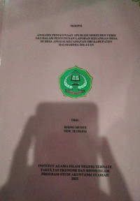 ANALISIS OENGGUNAAN APLIKASI SISKEUDES VERSI 2.0.3 DALAM PENYUSUNAN KEUANGAN DESA ANGGAI KECAMATAN OBI KABUPTEN HALMAHERA SELATAN