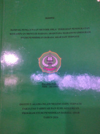 DAMPAK PENGGUNAAN NETODE IMPLA' TERHADAP PENINGKATAN KEMAMPUAN MENULIS BAHASA ARAB PADA MAHASISWA PROGRAM STUDI PENDIDIKAN BAHASA ARAB IAIN TERNATE