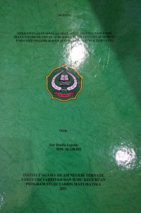 EFEKTIFITAS PEMBELAJARAN MATEMATIKA SMP PADA MASA PANDEMI COVID 19 DI KOTA TERNATE (STUDI SURVEI PADA SMP NEGERI 10 DAN MTS NEGERI 1 KOTA TERNATE )