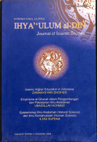 IHYA ULUM AL-DIN: JOURNAL OF ISLAMIC STUDIES