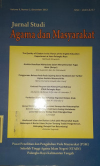 JURNAL AGAMA DAN MASYARAKAT