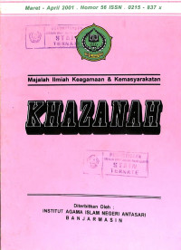 KHAZANAH: MAJALAH ILMIAH KEAGAMAAN DAN KEMASYARAKATAN