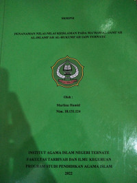 PENANAMAN NILAI-NILAI KEISLAMAN PADA MA'HAD AL-JAMI'AH AL-ISLAMI'AH AL-HUKUMI'AH IAIN TERNATE