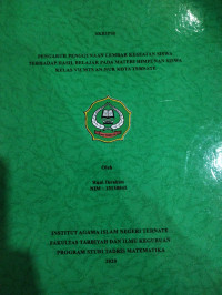 PENGARUH PENGGUNAANLEMBAR KEGIATAN SISWA TERHADAP HASIL BELAJAR PADA MATERI HIMPUNAN SISWA KELAS VII MTS AN-NUR KOTA TERNATE