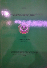 PENGARUH REWARD DAN PUNISHMENT TERHADAP MOTIVASI BELAJAR SISWA SMP KOTA TERNATE